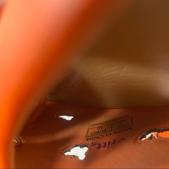 Flip Critts Orange Butterfly Y2K Clog Sandal Vibram Sole Size 7 - Picture 6 of 10
